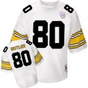 Mitchell And Ness Pittsburgh Steelers &80 Jack Butler White Authentic Throwback NFL Jersey