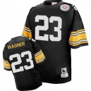 Mitchell And Ness Pittsburgh Steelers &23 Mike Wagner Black Team Color Authentic Throwback NFL Jersey