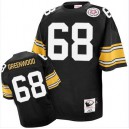 Mitchell And Ness Pittsburgh Steelers &68 L.C. Greenwood Black Team Color Authentic Throwback NFL Jersey