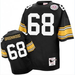 Mitchell et Ness Pittsburgh Steelers # 68 C.T. Greenwood noir couleur Throwback authentique NFL maillot de l'équipe Mitchell et Ness Pittsburgh Steelers # 68 C.T. Greenwood noir couleur Throwback authentique NFL maillot de l'équipe