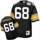 Mitchell And Ness Pittsburgh Steelers &68 L.C. Greenwood Black Team Color Authentic Throwback NFL Jersey