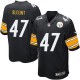 Youth Nike Pittsburgh Steelers &47 Mel Blount Elite Black Team Color NFL Jersey