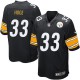 Youth Nike Pittsburgh Steelers &33 Merril Hoge Elite Black Team Color NFL Jersey