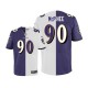 Men Nike Baltimore Ravens &90 Pernell McPhee Elite Team/Road Two Tone NFL Jersey