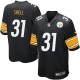 Youth Nike Pittsburgh Steelers &31 Donnie Shell Elite Black Team Color NFL Jersey