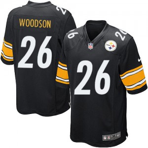 Jeunesse Nike Pittsburgh Steelers # 26 Rod Woodson Élite noir couleur NFL maillot de l'équipe