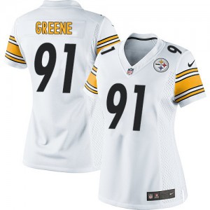 Femmes Nike Pittsburgh Steelers # 91 Kevin Greene Élite blanc NFL Maillot Magasin