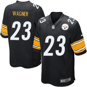 Jeunesse Nike Pittsburgh Steelers # 23 Mike Wagner élite noir équipe NFL Maillot Magasin de couleur