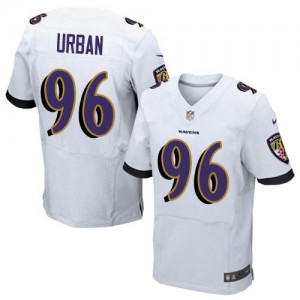 Hommes Nike Baltimore Ravens # 96 élite urbaine de Brent NFL maillot de blanc