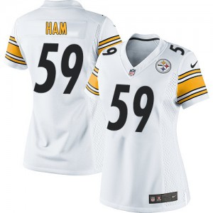 Femmes Nike Pittsburgh Steelers # 59 Élite Jack jambon blanc NFL Maillot Magasin