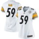 Women Nike Pittsburgh Steelers &59 Jack Ham Elite White NFL Jersey