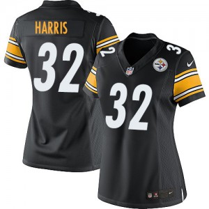 Femmes Nike Pittsburgh Steelers # 32 Franco Harris Élite Noir couleur NFL maillot de Team