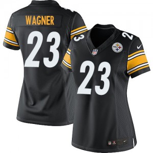 Femmes Nike Pittsburgh Steelers # 23 Mike Wagner élite noir équipe NFL Maillot Magasin de couleur Femmes Nike Pittsburgh Steelers # 23 Mike Wagner élite noir équipe NFL Maillot Magasin de couleur