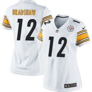 Femmes Nike Pittsburgh Steelers # 12 Terry Bradshaw Élite blanc NFL Maillot Magasin
