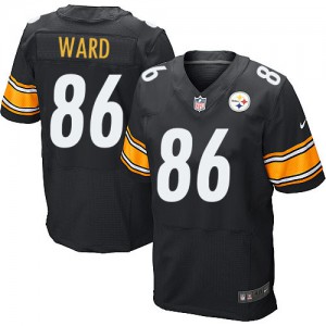 Hommes Nike Pittsburgh Steelers # 86 Hines Ward Élite Noir couleur NFL maillot de Team