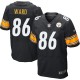 Men Nike Pittsburgh Steelers &86 Hines Ward Elite Black Team Color NFL Jersey