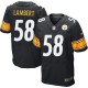 Men Nike Pittsburgh Steelers &58 Jack Lambert Elite Black Team Color NFL Jersey