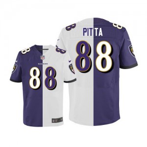 Hommes Nike Baltimore Ravens # 88 Dennis Pitta élite Team/route deux tonnes NFL Maillot Magasin