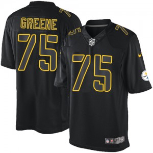 Hommes Nike Pittsburgh Steelers # 75 Joe Greene élite noir incidence NFL Maillot Magasin