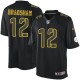 Men Nike Pittsburgh Steelers &12 Terry Bradshaw Elite Black Impact NFL Jersey
