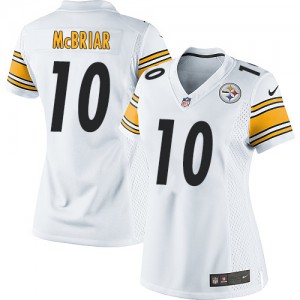 Femmes Nike Pittsburgh Steelers # 10 McBriar Mat Élite blanc NFL Maillot Magasin