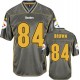 Men Nike Pittsburgh Steelers &84 Antonio Brown Elite Grey Vapor NFL Jersey