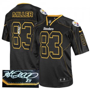 Hommes Nike Pittsburgh Steelers # 83 Heath Miller élite Lights Out noir dédicacée NFL Maillot Magasin Hommes Nike Pittsburgh Steelers # 83 Heath Miller élite Lights Out noir dédicacée NFL Maillot Magasin