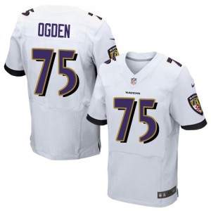Hommes Nike Baltimore Ravens # 75 Jonathan Ogden Élite blanc NFL Maillot Magasin