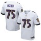 Men Nike Baltimore Ravens &75 Jonathan Ogden Elite White NFL Jersey