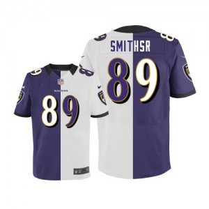 Hommes Nike Baltimore Ravens # 89 Steve Smith Sr, équipe élite/chemin deux tonnes NFL Maillot Magasin