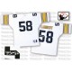 Mitchell And Ness Pittsburgh Steelers &58 Jack Lambert White Authentic Throwback Autographed NFL Jersey