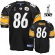 Youth Reebok Pittsburgh Steelers &86 Hines Ward Black Team Color Super Bowl XLV Replica Throwback NFL Jersey