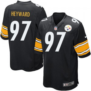 Jeunesse Nike Pittsburgh Steelers # 97 Cameron Heyward élite noir équipe NFL Maillot Magasin de couleur Jeunesse Nike Pittsburgh Steelers # 97 Cameron Heyward élite noir équipe NFL Maillot Magasin de couleur