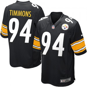 Couleur NFL maillot de l'équipe jeunesse Nike Pittsburgh Steelers # 94 Lawrence Timmons Élite noir