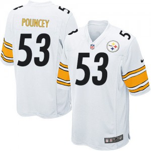 Jeunesse Nike Pittsburgh Steelers # 53 Maurkice Pouncey Élite blanc NFL Maillot Magasin