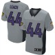 Men Nike Baltimore Ravens &44 Vonta Leach Elite Grey Shadow NFL Jersey