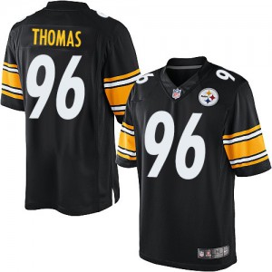 Jeunesse Nike Pittsburgh Steelers # Cam 96 Thomas Élite noir couleur NFL maillot de l'équipe