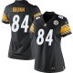 Women Nike Pittsburgh Steelers &84 Antonio Brown Elite Black Team Color NFL Jersey
