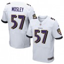 Men Nike Baltimore Ravens &57 C.J. Mosley Elite White NFL Jersey