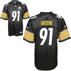 Couleur Throwback authentique NFL maillot de l'équipe Reebok Pittsburgh Steelers # 91 Kevin Greene noir Couleur Throwback authentique NFL maillot de l'équipe Reebok Pittsburgh Steelers # 91 Kevin Greene noir