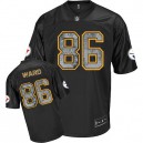 Reebok Pittsburgh Steelers &86 Hines Ward Sideline Black United Premier EQT Throwback NFL Jersey