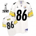 Reebok Pittsburgh Steelers &86 Hines Ward White Super Bowl XLV Premier EQT Throwback NFL Jersey