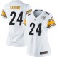 Women Nike Pittsburgh Steelers &24 Ike Taylor Elite White NFL Jersey