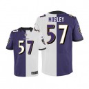 Men Nike Baltimore Ravens &57 C.J. Mosley Elite Team/Road Two Tone NFL Jersey