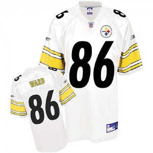 Reebok Pittsburgh Steelers # 86 Hines Ward blanc NFL maillot Throwback