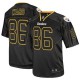 Reebok Pittsburgh Steelers &86 Hines Ward Lights Out Black Premier EQT Throwback NFL Jersey