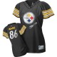 Reebok Pittsburgh Steelers &86 Hines Ward Black 2011 Women Field Flirt Premier EQT Throwback NFL Jersey