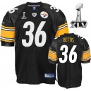 Reebok Pittsburgh Steelers &36 Jerome Bettis Black Team Color Super Bowl XLV Authentic Throwback NFL Jersey