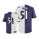 Men Nike Baltimore Ravens &51 Daryl Smith Elite Team/Road Two Tone NFL Jersey
