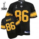 Reebok Pittsburgh Steelers &86 Hines Ward Black With Yellow Number Alternate Super Bowl XLV Premier EQT Throwback NFL Jersey